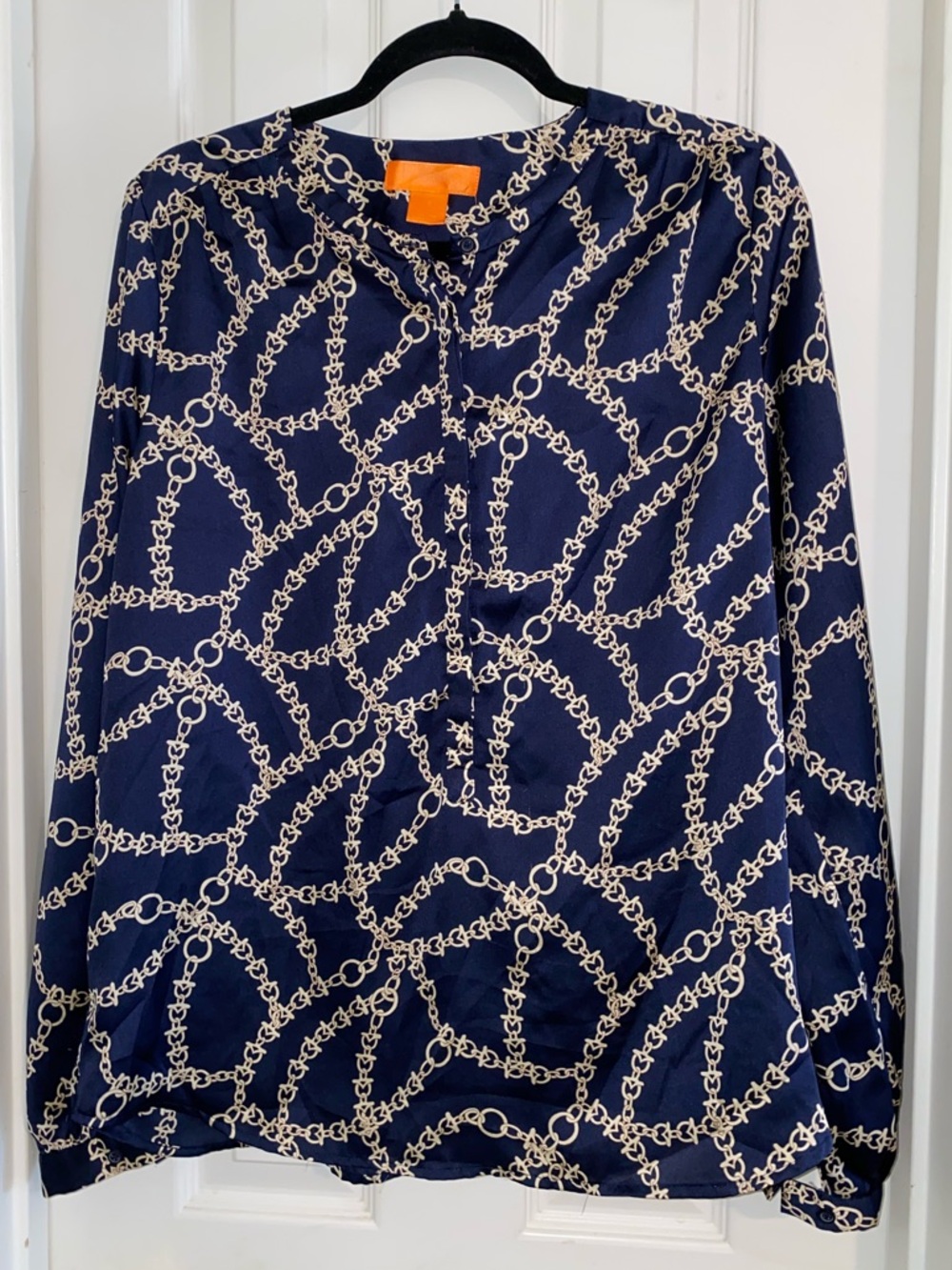 Joe Fresh Navy Tunic with Gold Chain Print